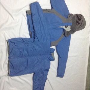The North face blue 2 in 1 jacket